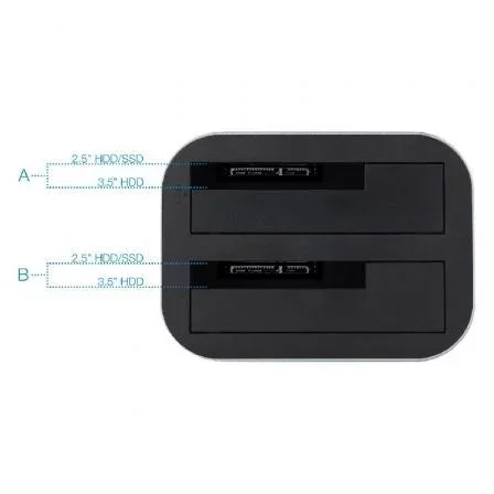 Tooq Docking Station TQDS-805G para HDD/SSD SATA 2.5/3.5 con Clonación Tooq Docking Station TQDS-805G para HDD/SSD SATA 2.5/3.5 con Clonación